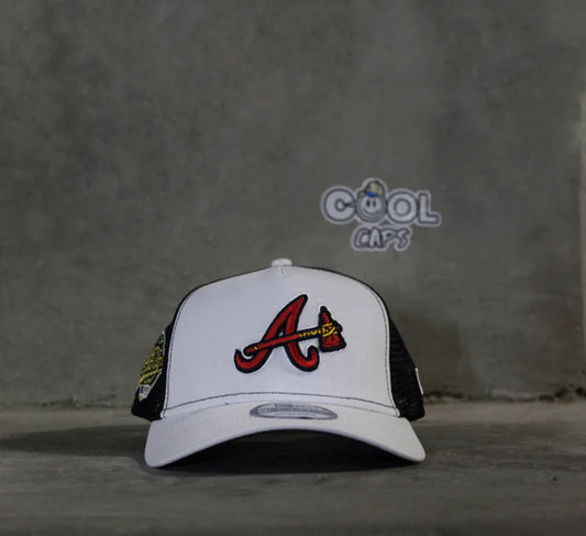 Gorra new era atlanta white black adjustable